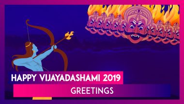 Happy Vijayadashami 2019 Greetings: WhatsApp Messages, Ravan Dahan Photos & SMS To Send On Dussehra