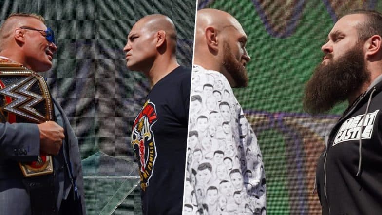 WWE Crown Jewel 2019 Oct 31, 2019 Live Streaming, Preview & Match Card: Brock Lesnar vs Cain Velasquez, Tyson Fury vs Braun Strowman & Other Matches to Watch Out For WWE Crown Jewel 2019 Oct 31, 2019 Live Streaming, Preview & Match Card: Brock Lesnar vs Cain Velasquez, Tyson Fury vs Braun Strowman & Other Matches to Watch Out For
