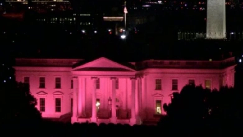 White House Turns Pink to Mark Breast Cancer Awareness Month 2019