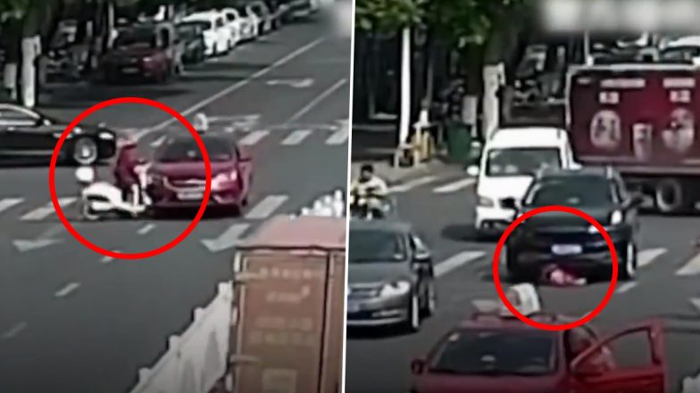 Woman Miraculously Survives After Being Knocked Down And Run Over by a Car in China (Watch Video)
