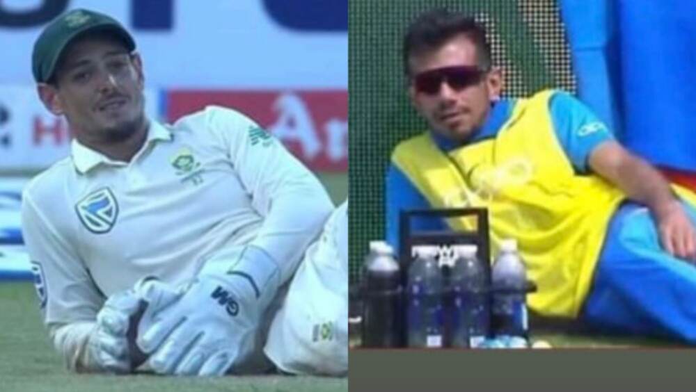 Quinton de Kock Poses like Yuzvendra Chahal, Indian Spinner Hilariously Trolls his Former RCB Teammate With Meme Quinton de Kock Poses like Yuzvendra Chahal, Indian Spinner Hilariously Trolls his Former RCB Teammate With Meme