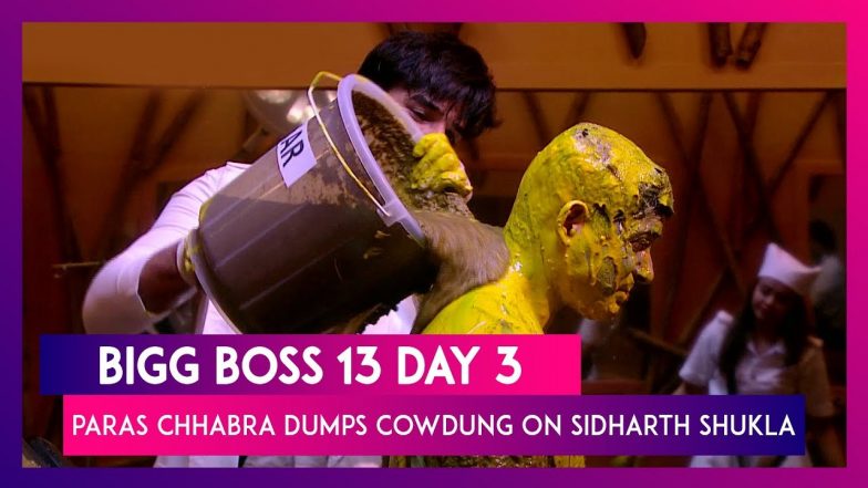 Bigg Boss 13 Episode 3 Sneak Peek | 2 Oct 2019: Paras Chhabra Dumps Cowdung on Sidharth Shukla