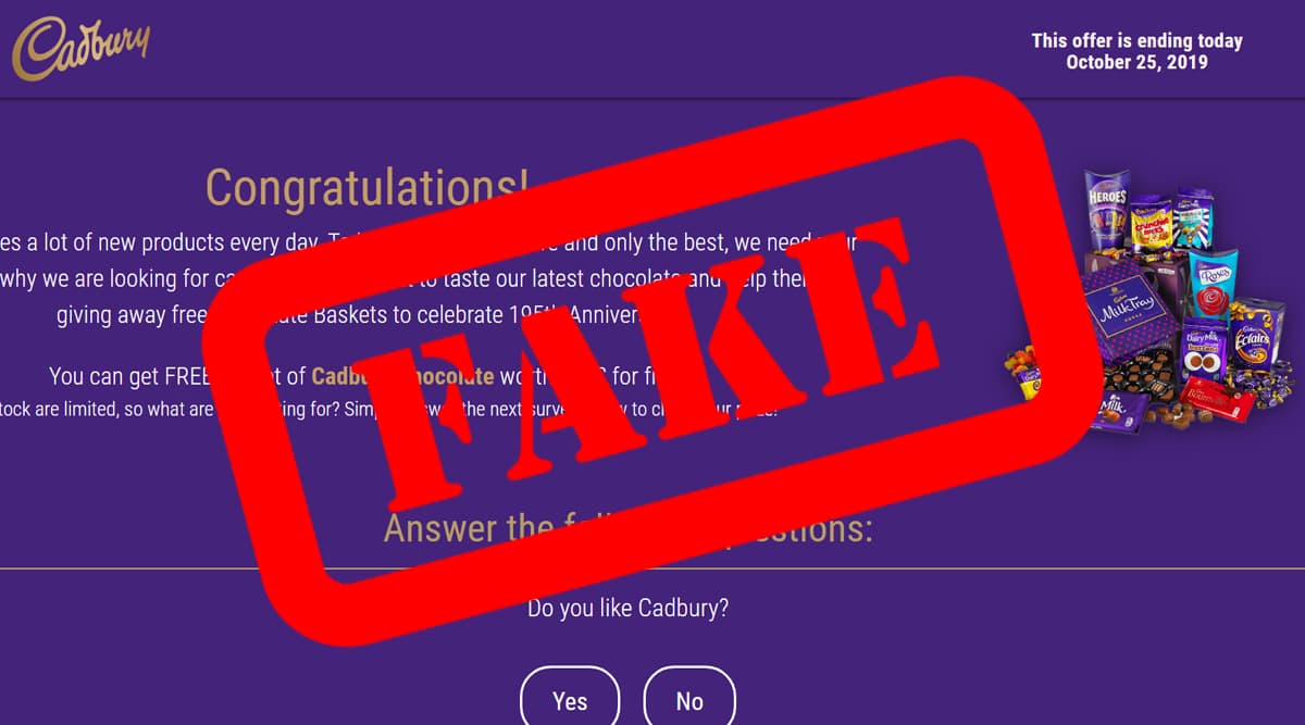 Diwali 2019: Cadbury Giving Away 1,500 Free Chocolate Baskets? Here's a Fact Check as Fake WhatsApp Message Goes Viral Diwali 2019: Cadbury Giving Away 1,500 Free Chocolate Baskets? Here's a Fact Check as Fake WhatsApp Message Goes Viral