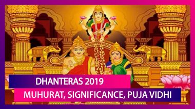 Dhanteras 2019: Shubh Muhurat To Buy Gold, Silver, Significance, Puja Vidhi On Dhantrayodashi