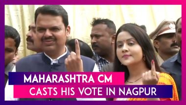 Maharashtra Assembly Elections 2019: Devendra Fadnavis, Wife Amruta Cast Vote In Nagpur