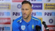 IND vs SA Test Series 2019: We Need to Put Pressure Back on R Ashwin and Ravindra Jadeja: Faf Du Plessis