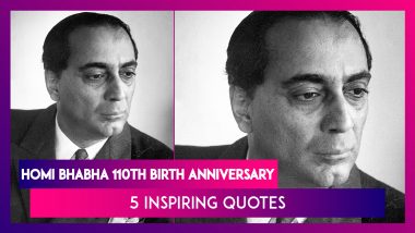 Homi Bhabha 110th Birth Anniversary: 5 Inspiring Quotes by Indian Nuclear Physicist