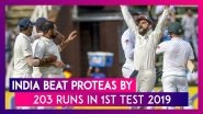 India vs South Africa Stat Highlights, 1st Test 2019 Day 5: IND Beat SA By 203 Runs, Take 1-0 Lead