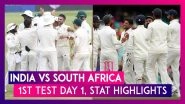 India vs South Africa Stat Highlights, 1st Test 2019 Day 1: Rohit Sharma Smashes Records as Opener