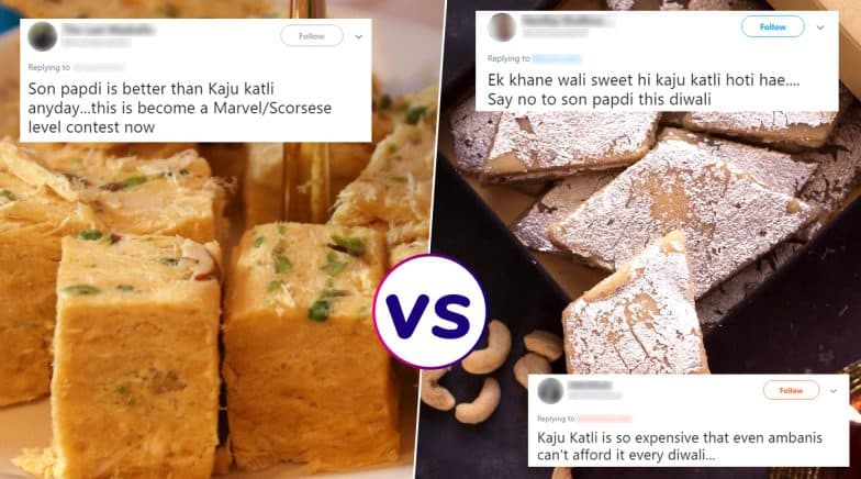 Soan Papdi or Kaju Katli, which is 'the better sweet' for Diwali? Twitter battles! 