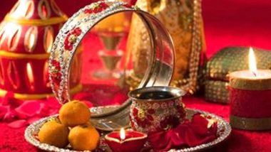 Karwa Chauth 2019 Puja Samagri: List of Items Required for the Karva Chauth Vrat Thali to Celebrate the Auspicious Festival