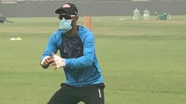 Liton Das Trains Wearing a Mask At the Arun Jaitley Stadium in Delhi Ahead of IND vs BAN, 1st T20I 2019 (See Pic)