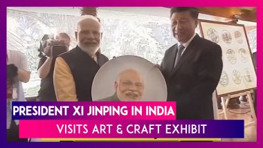 PM Modi, President Xi Jinping Visit Art and Handloom Exhibition in Kovalam, TN