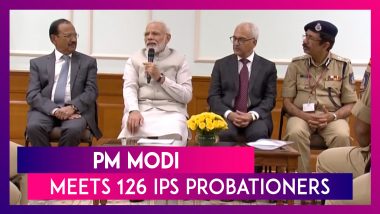 PM Narendra Modi Meets 126 IPS Probationers Of 2018 Batch In Delhi