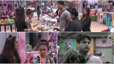 Bigg Boss 13: Ex-Lovers Rashami Desai and Sidharth Shukla Indulge in Ugly War of Words Over Kitchen Responsibilities (Watch Video)