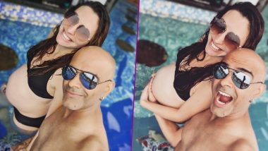 Raghu Ram’s Wife Natalie Di Luccio Flaunts Her Baby Bump as She Poses in Pool in Hot Black Bikini (View Babymoon Pics)
