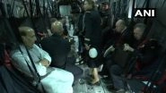 France: Defence Minister Rajnath Singh Travels in French Military Plane to Merignac To Receive First Rafale Jet (Watch Video)