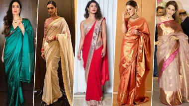 Karwa Chauth 2019: Let Deepika Padukone, Hina Khan and Priyanka Chopra Help You Pick the Right Saree this Festive Season (View Pics)