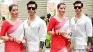 Sindoor Khela 2019 Photos: Bipasha Basu Celebrates Bijoya Dashami, Poses With Husband Karan Singh Grover All Smeared With Sindur