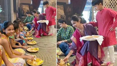 Kanjak Puja 2019: Shilpa Shetty Celebrates Kanya Poojan on Durga Ashtami With Son Vihaan and Cute Little Girls (View Pics)