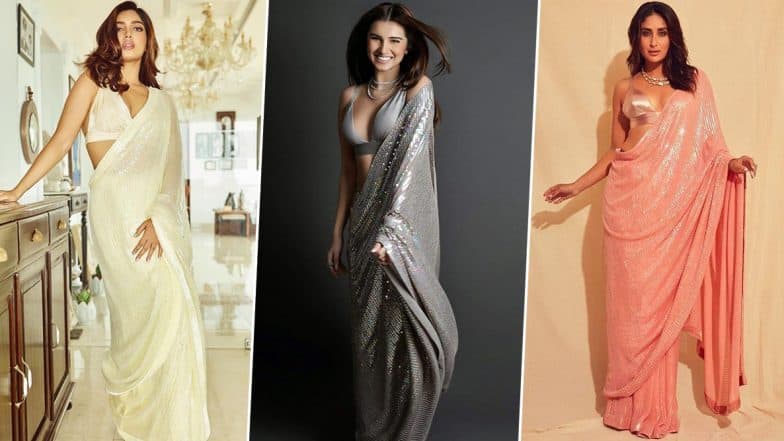 Kareena Kapoor Khan, Tara Sutaria or Bhumi Pednekar - Who Nailed this Manish Malhotra Sequined Saree Better? Vote Now Kareena Kapoor Khan, Tara Sutaria or Bhumi Pednekar - Who Nailed this Manish Malhotra Sequined Saree Better? Vote Now