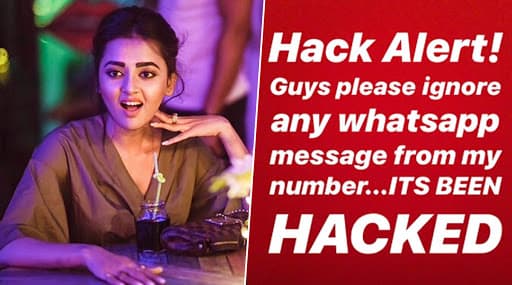 Tejasswi Prakash’s WhatsApp Hacked