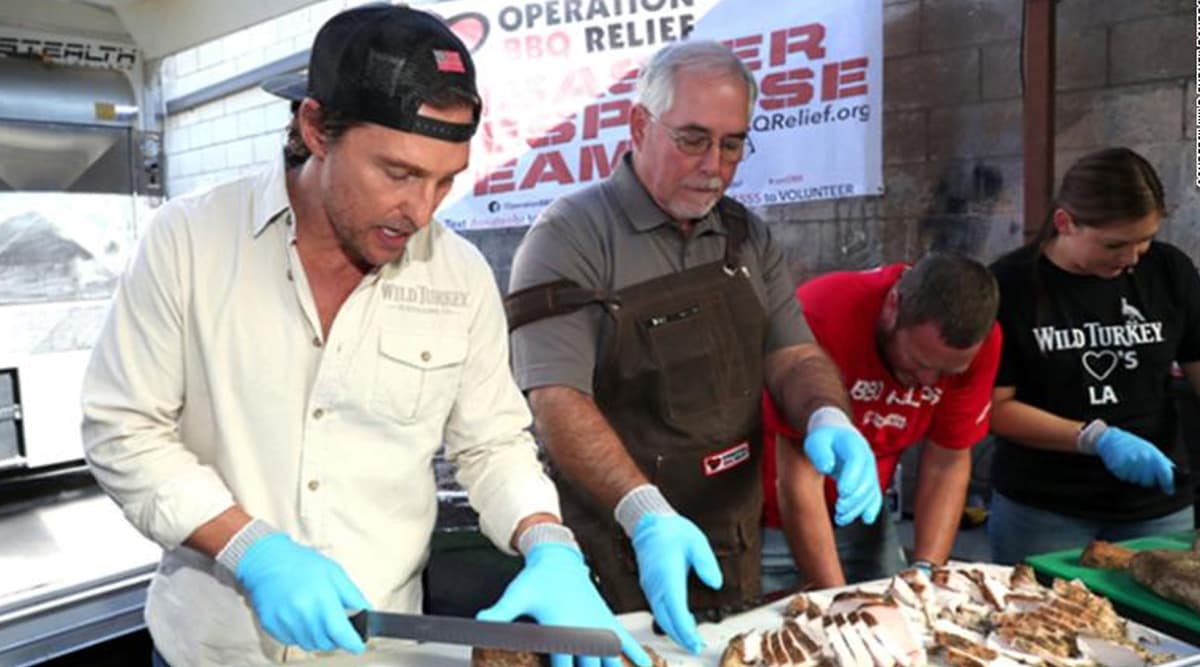 Matthew McConaughey Turns Chef for California Firefighters, Oscar-Winning Star Helps Prepare Meals for the Wildfires Rescue Team Matthew McConaughey Turns Chef for California Firefighters, Oscar-Winning Star Helps Prepare Meals for the Wildfires Rescue Team