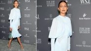 Yo or Hell No? Gigi Hadid in Powder Blue Burberry Dress for WSJ Innovation Awards