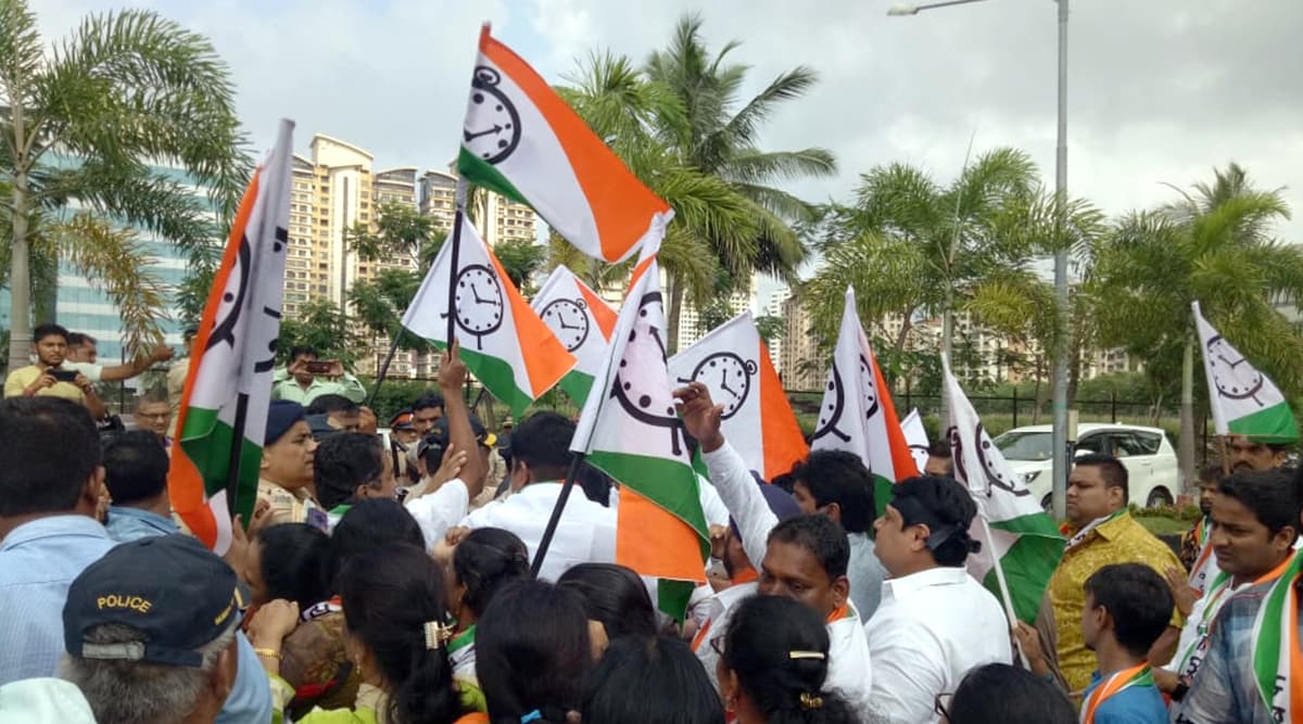 After ‘#Boycott_KBC_SonyTv’ on Twitter, NCP Protests Outside SonyTV’s Mumbai Office After ‘#Boycott_KBC_SonyTv’ on Twitter, NCP Protests Outside SonyTV’s Mumbai Office