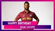 Shai Hope Birthday Special: Lesser-Known Things to Know About West Indies Cricketer