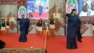Gujarat: Smriti Irani, Union Minister and BJP Leader, Performs Traditional &lsquo;Talwar Raas&rsquo; in Bhavnagar; Watch Video
