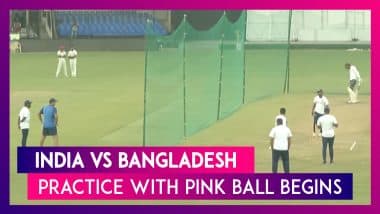 India vs Bangladesh 2nd Test: Practice Begins With Pink Ball Ahead Of The First-Ever Day-Night Test