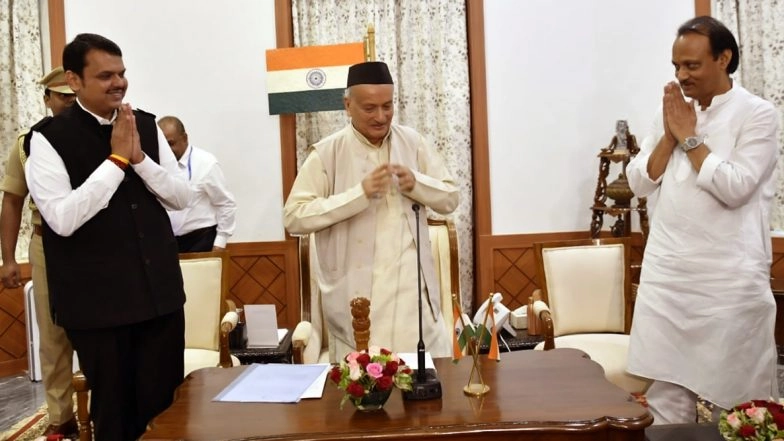 Maharashtra Power Tussle Gets More Dramatic: From  Devendra Fadnavis Taking Oath As CM to Congress-NCP-Shiv Sena Filing Writ Petition, Here's How Politics Unfolded in The State