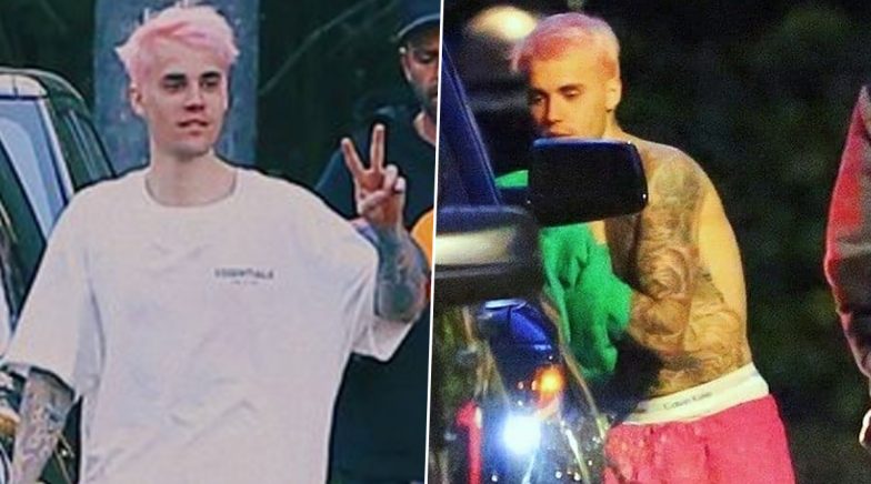 Justin Bieber Sports Pink Hair Two Days After Wife Hailey Bieber’s 23rd ...