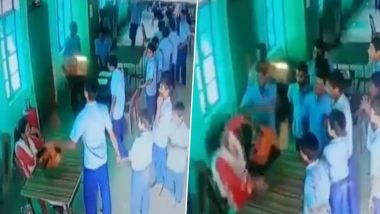 Uttar Pradesh: Child Welfare Official Thrashed by Students of Gandhi Sewa Niketan in Raebareli (Watch Video)