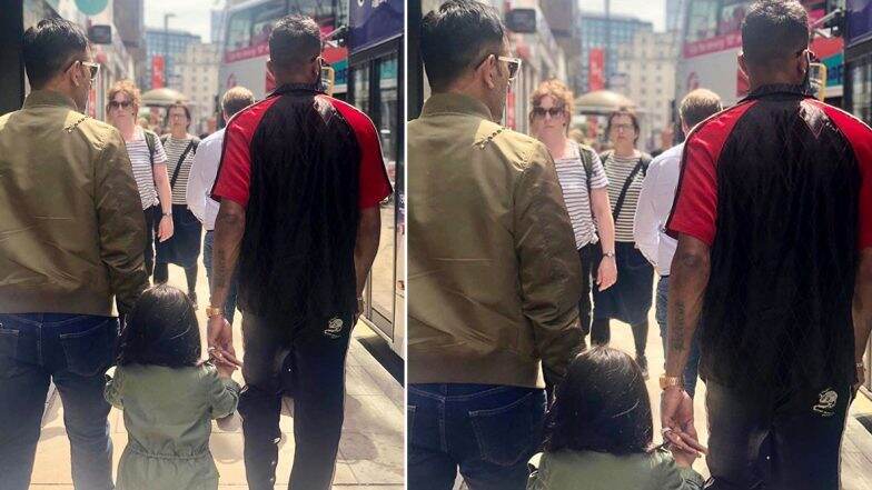Hardik Pandya Posts Throwback Picture With MS Dhoni and Ziva Hardik Pandya Posts Throwback Picture With MS Dhoni and Ziva