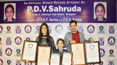 Hyderabad 8-Year-Old Girl Sahruda Sets Two World Records in Different Disciplines