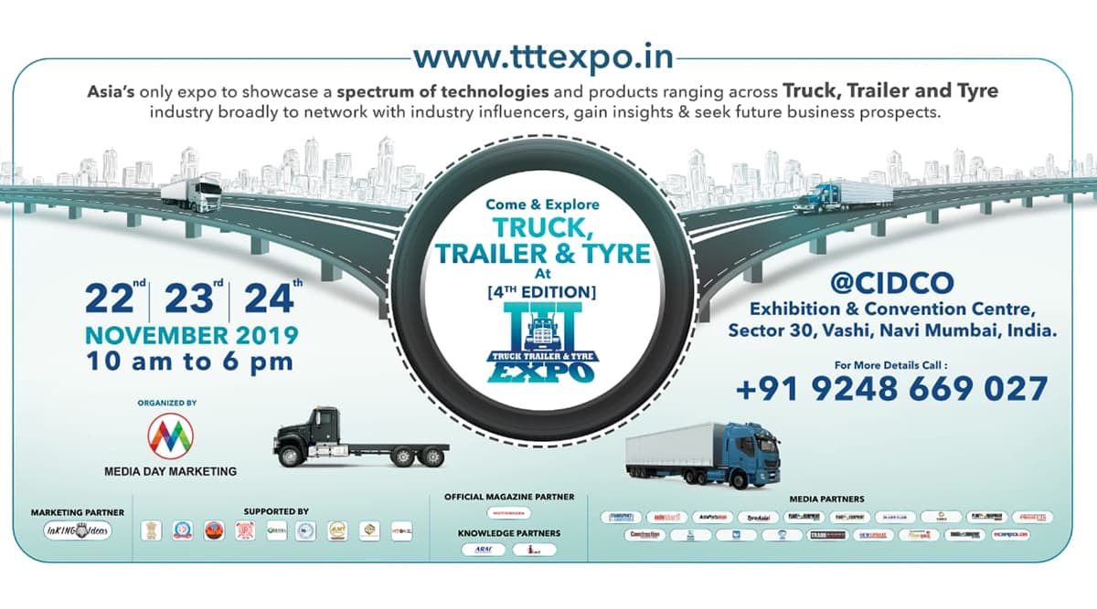 Asia’s Only Truck Trailer and Tyre Expo to be Organized in Navi Mumbai Asia’s Only Truck Trailer and Tyre Expo to be Organized in Navi Mumbai