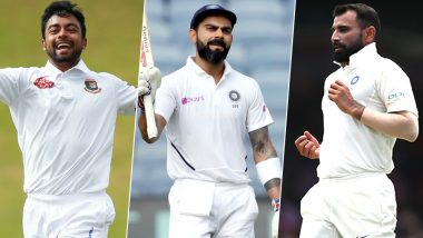 India vs Bangladesh, Day-Night Test 2019, Key Players: Virat Kohli, Mohammed Shami, Abu Jayed and Other Cricketers to Watch Out for at Eden Gardens, Kolkata