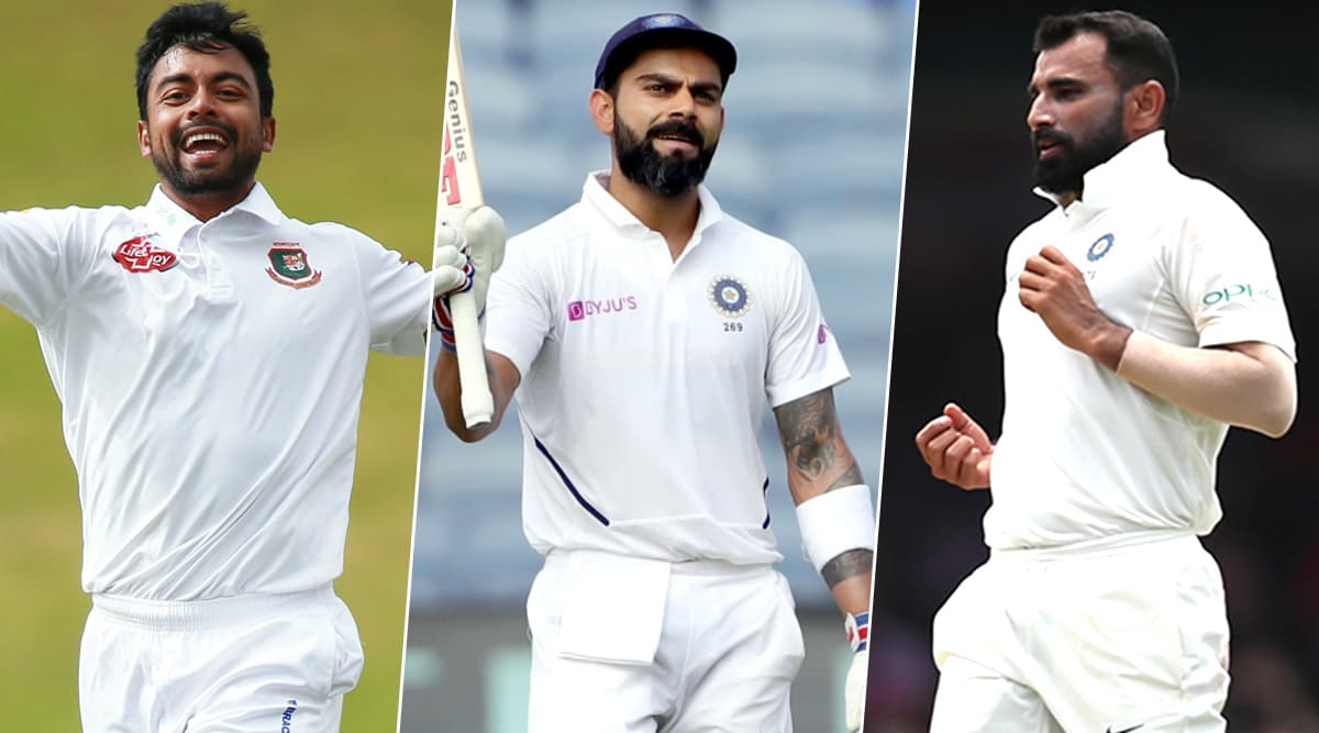 India vs Bangladesh, Day-Night Test 2019, Key Players: Virat Kohli, Mohammed Shami, Abu Jayed and Other Cricketers to Watch Out for at Eden Gardens, Kolkata India vs Bangladesh, Day-Night Test 2019, Key Players: Virat Kohli, Mohammed Shami, Abu Jayed and Other Cricketers to Watch Out for at Eden Gardens, Kolkata