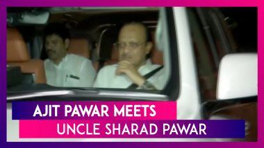 Ajit Pawar Meets Uncle Sharad Pawar After Resigning As The Deputy CM Of Maharashtra