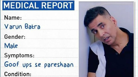 Good Newwz: Akshay Kumar Shares a Funny Medical Report!