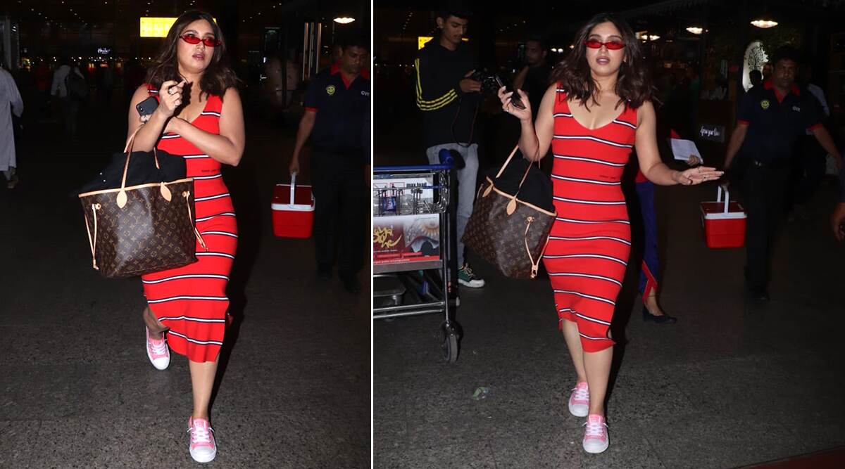 Bhumi Pednekar Brings Some Stripes, Sass and High-Street Chicness With Her Airport Style (3)
