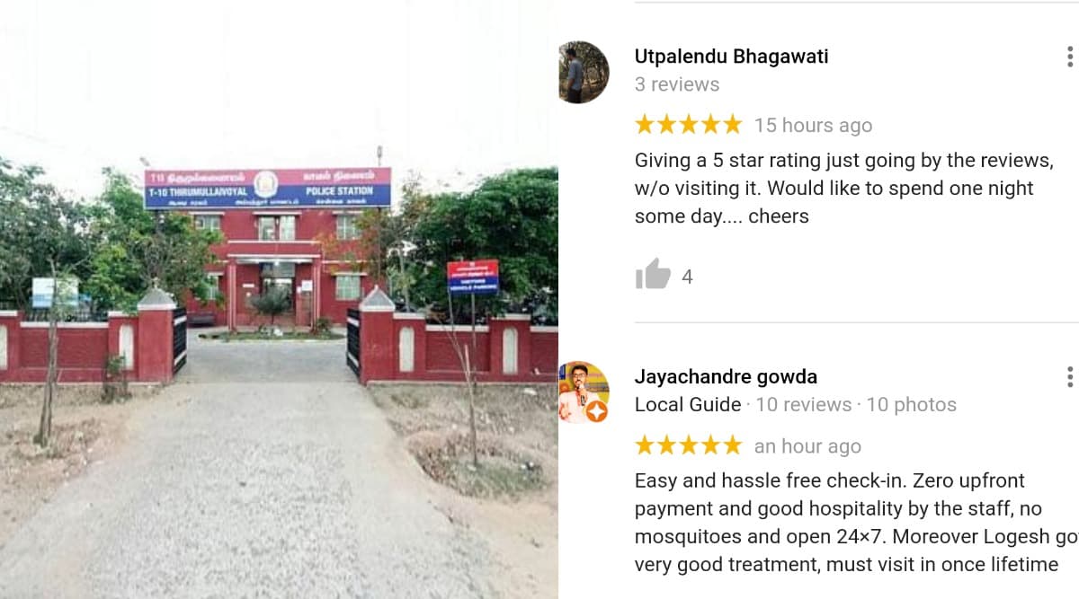 Man Gives Chennai Police Station 4-Star Rating on Google Review and Internet Can't Stop Laughing! Man Gives Chennai Police Station 4-Star Rating on Google Review and Internet Can't Stop Laughing!