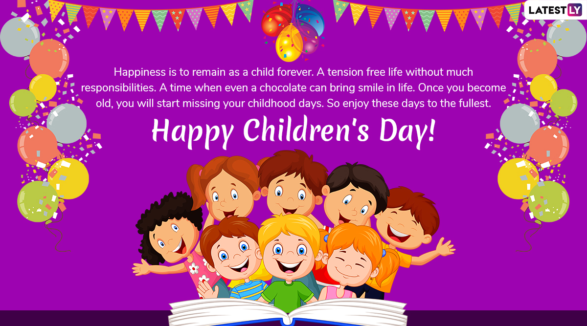 Happy Children's Day 2020 Wishes in English and Hindi: WhatsApp Stickers,  Images, GIF Greetings, Quotes, SMS and Photos to Celebrate Bal Diwas | 🙏🏻  LatestLY