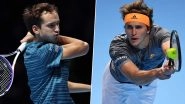 Daniil Medvedev vs Alexander Zverev, ATP Finals 2019 Live Streaming & Match Time in IST: Get Telecast & Free Online Stream Details of Group Stage Match in India