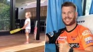 David Warner&rsquo;s Daughter Indi Rae Says &lsquo;I Am Virat Kohli&rsquo; While Batting, Australian Batsman's Wife Candice Shares Eye Catching Video on Social Media