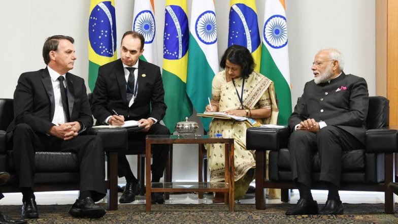 BRICS Summit 2019: PM Narendra Modi Meets Jair Bolsonaro, Holds 'Fruitful' Talks with Brazilian President