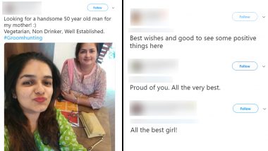Woman's Tweet on Searching a Groom For Her 50-Year-Old Mother Goes Viral, Gets Blessings and Good Wishes From Everyone