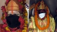 Goddesses Durga And Kali Given Anti-Pollution Masks at Varanasi Temple as Air Quality Dips Terribly (See Pictures)
